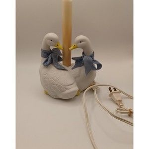 House of Lloyd Blue Bow Goose/Geese Lamp.